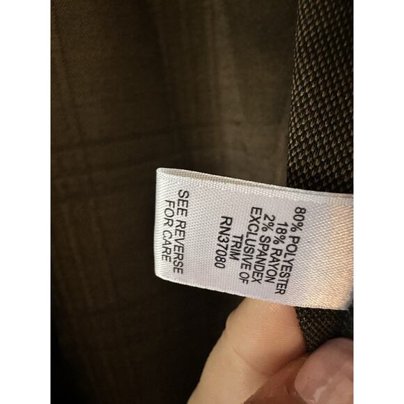 Cato Women’s Black & Gold Plaid Longline Blazer - Womens Plus Size 18/20 - Picture 5 of 6